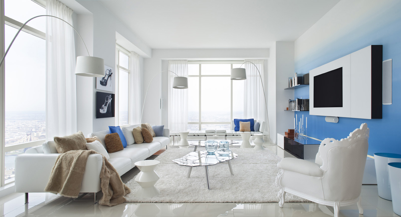Blue Color Decoration Ideas for Living Room - Small Design ...
