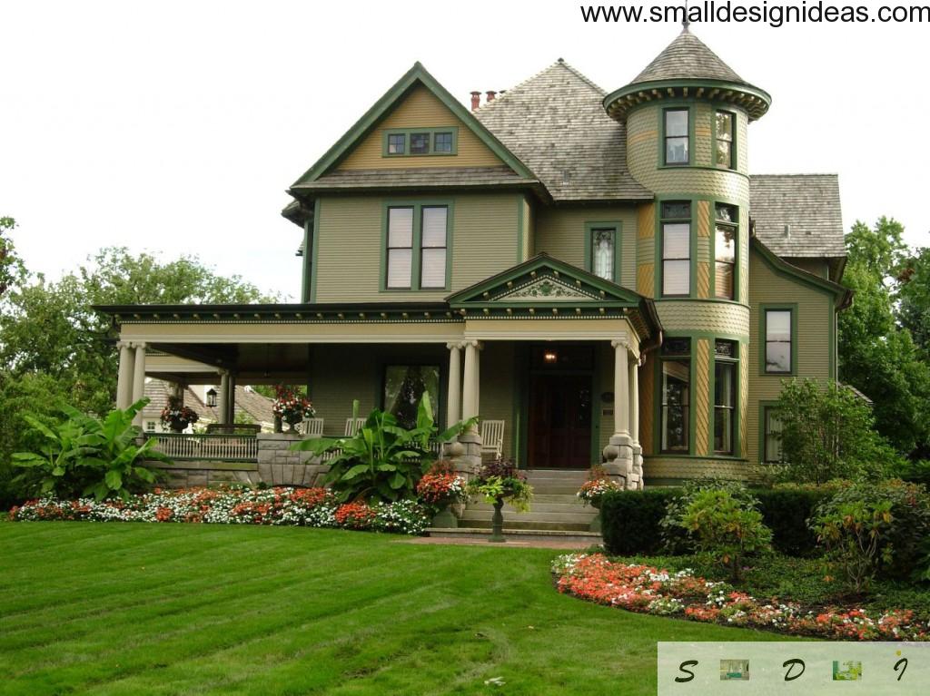 Modern facade house is the combination of different styles such as French, modern, American country and Brittish