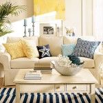 Upholstery and pillows can make your interior Marine