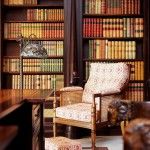 Sodt armchair in the English styled library