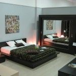 Bedroom interior stylized in Hi-tech