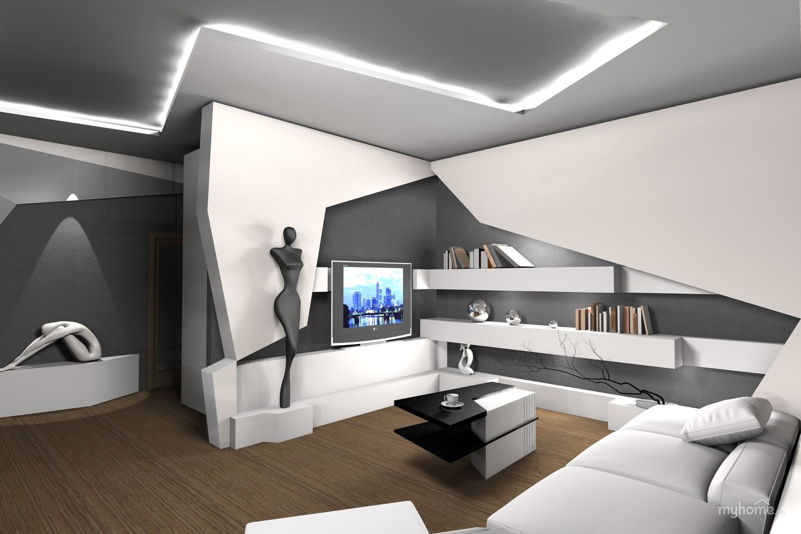 futuristic living room design ideas