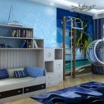 Marine Style Interior Design of the children`s room