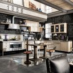 Vintage spacious multifunctional kitchen interior