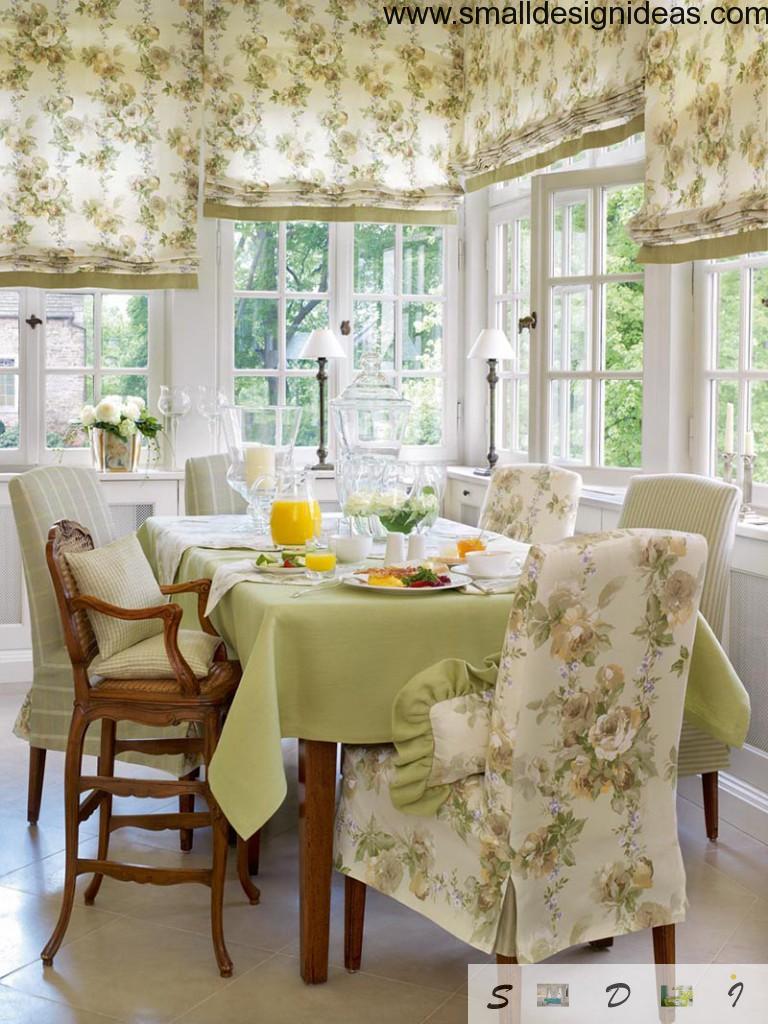 Homey dining full of textile and decorations