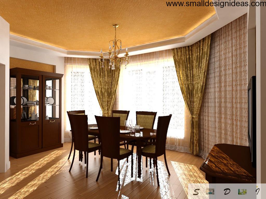 Contrasting design and furniture in the dining room