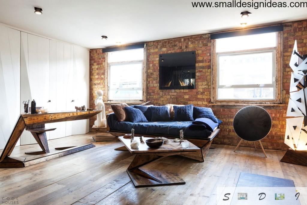 Scandinavian notes in the Loft wooden and textile interior