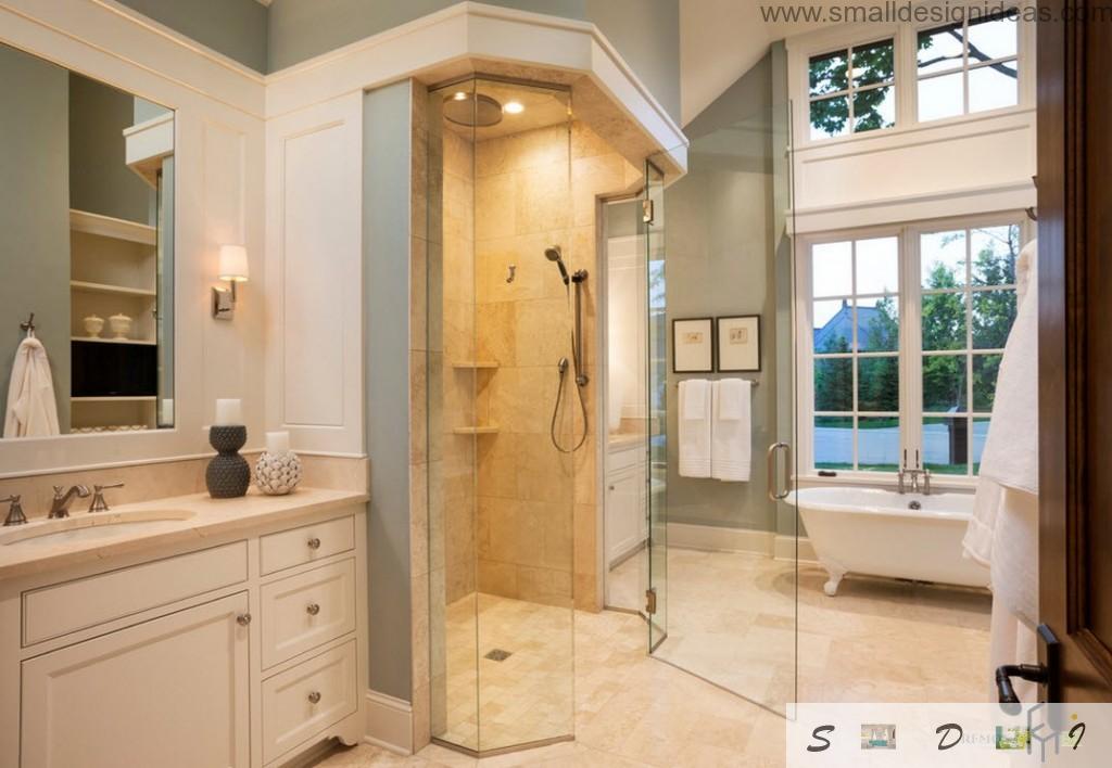 Royal shower cubicle in the country house