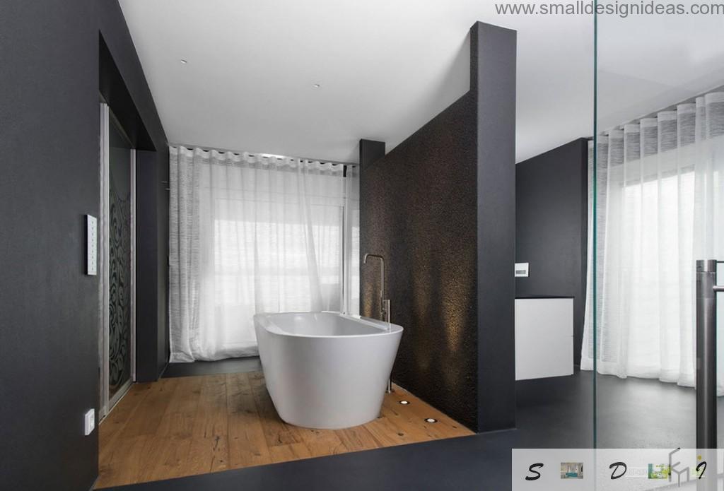 Black as a new trend in the bathroom design