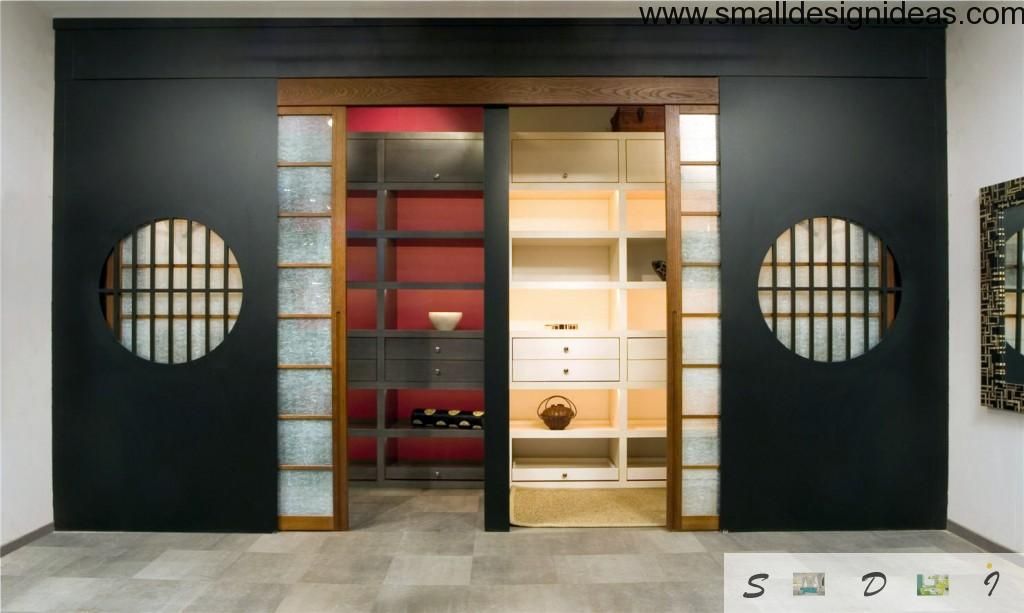 Fitted in wardrobe in the Japanese interior style