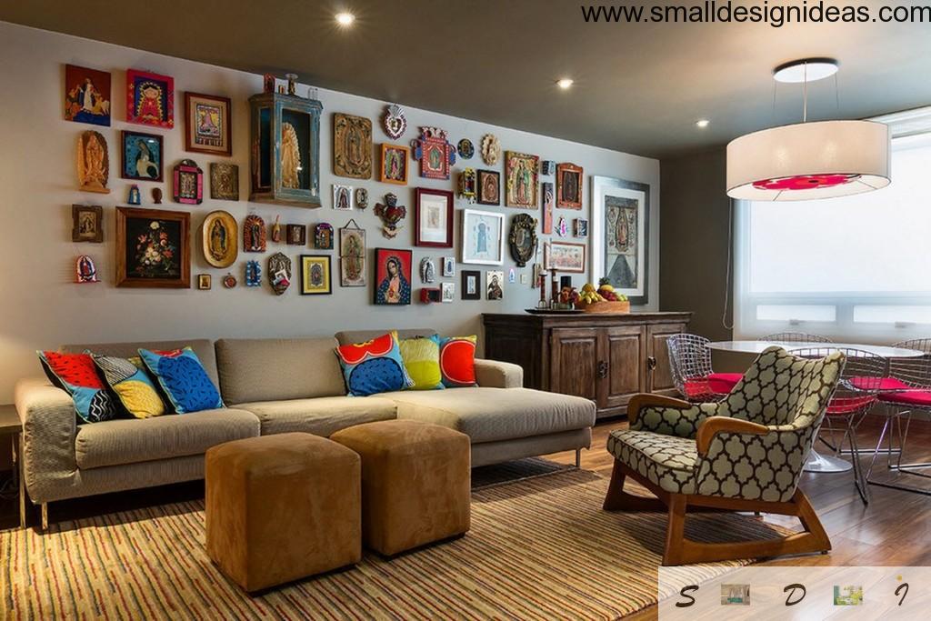 Icon collectioner interior in the modern Eclectic living room design