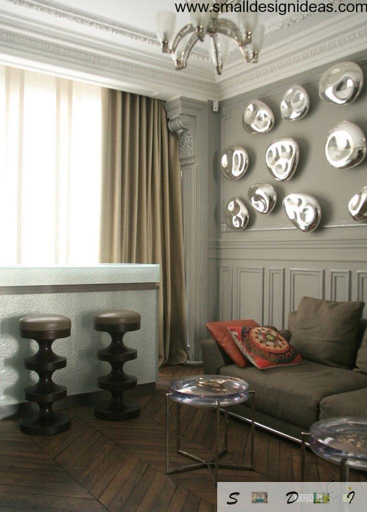 gray interior in the modern eclectic living room