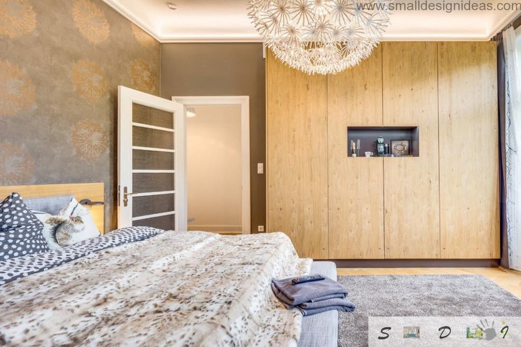 Second bedroom in German loft apartment with huge cabinet-locker