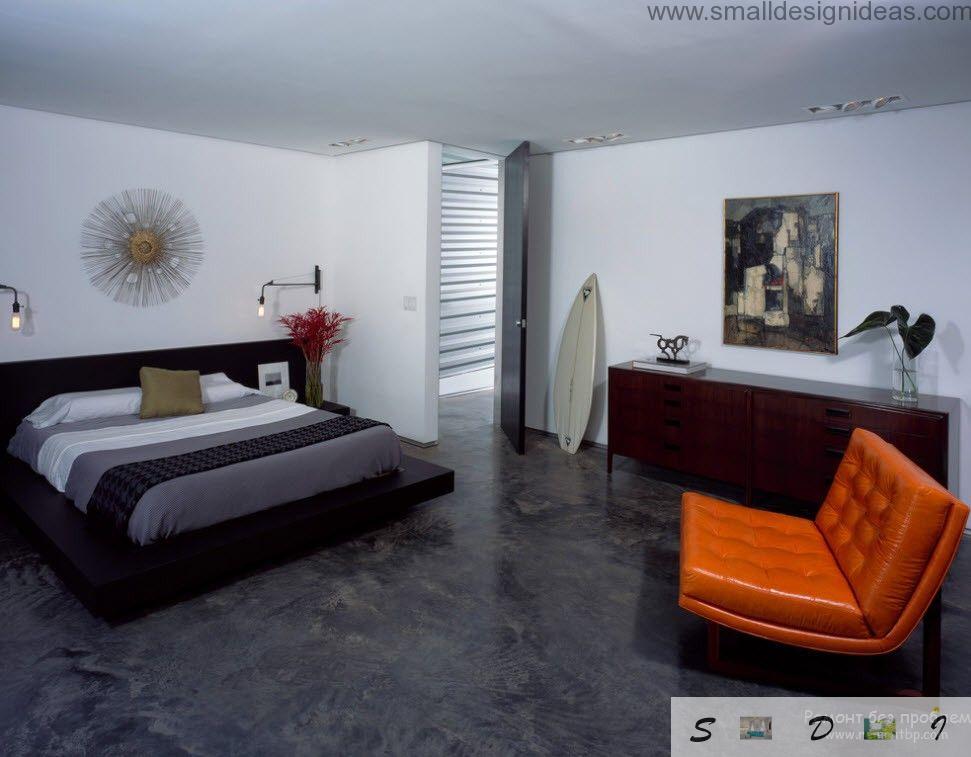 Men's Bedroom Design Ideas. Fresh white minimalistic interior of the men`s bedroom