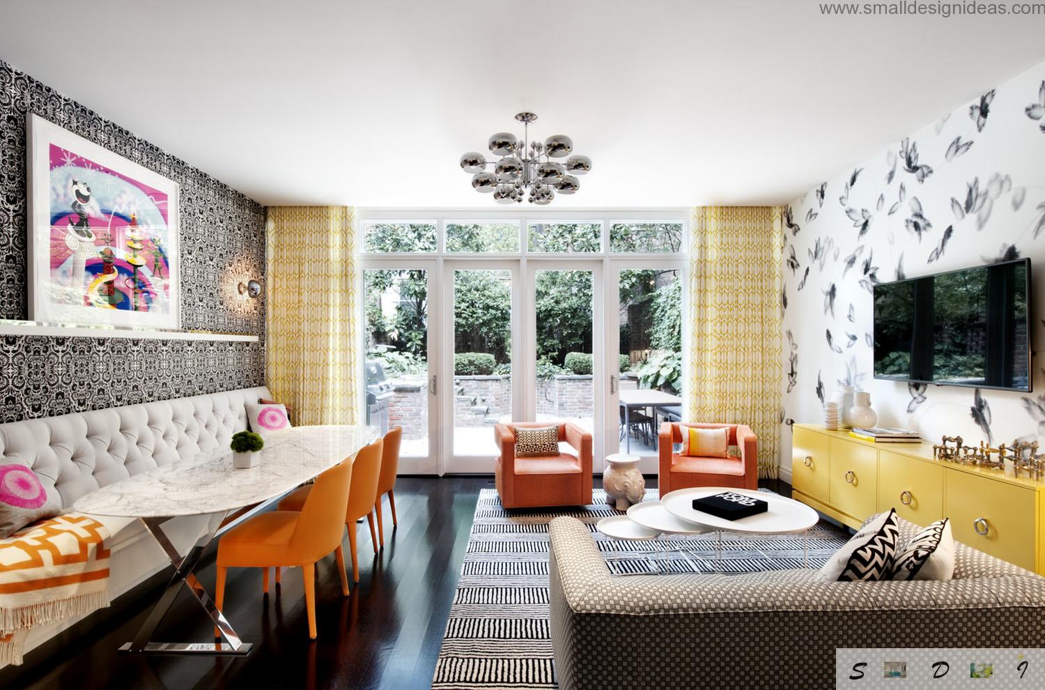 bright painted living room