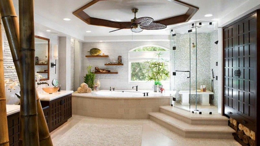 Egyptian spectacular design of the spacious modern bathroom