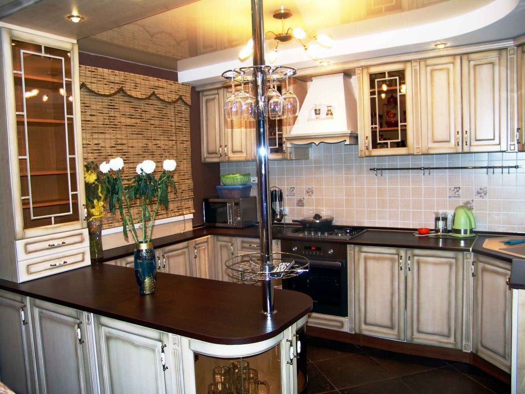 kitchen with bar counter design