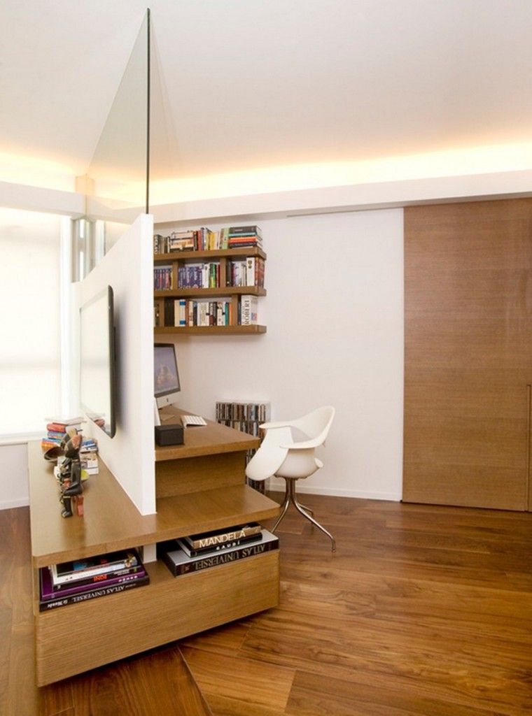 Interior Partitions Room Zoning Design Ideas in the home office in white color theme