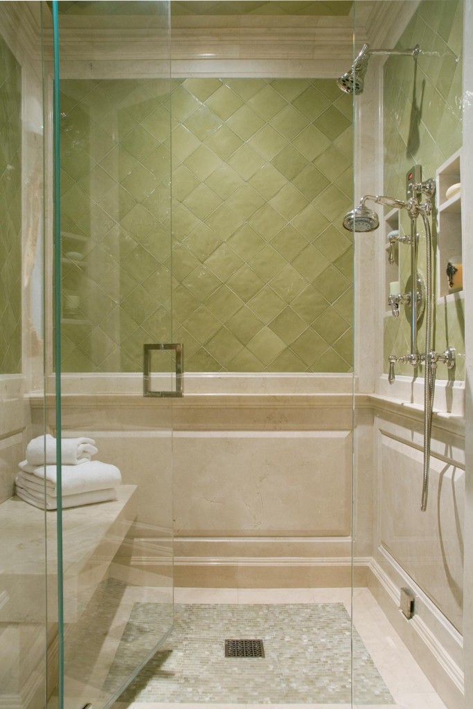 Mediterranean Interior Design Style. restrained cool naturalistic shower design