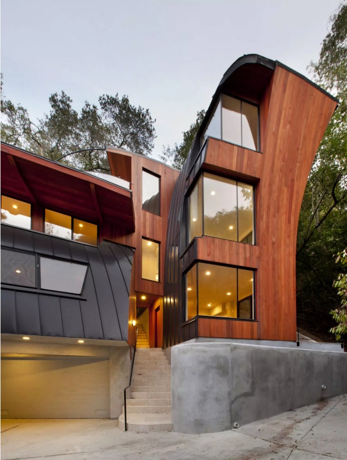 Original House Exterior Design Ideas. Bent form of the gorgeous house