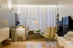 Living Room Curtains Design Ideas 2016. Calm and fresh interior thanks to the tulle drapery at the windows