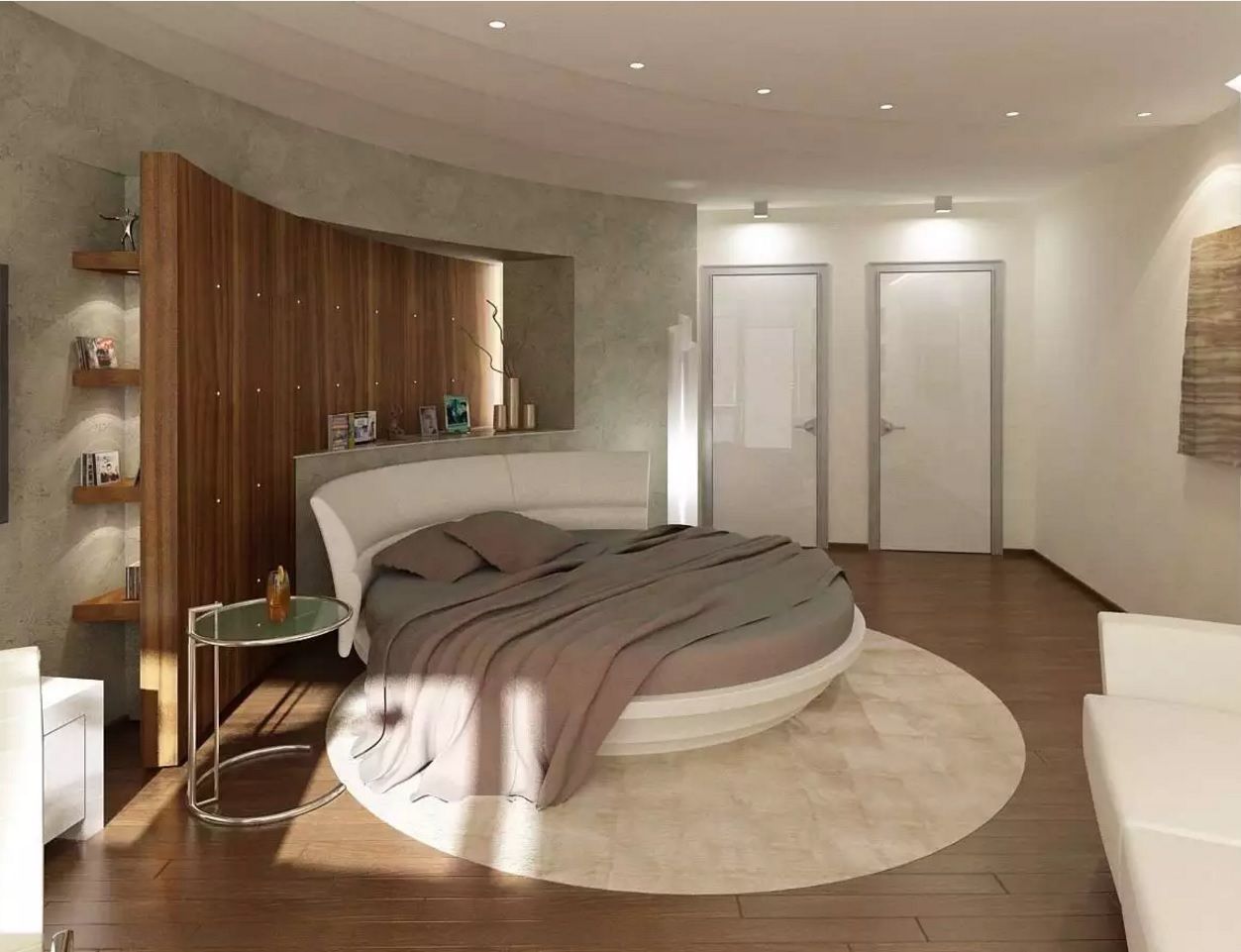 Circle Bed In Unique Bedroom Interior Design Small Design Ideas