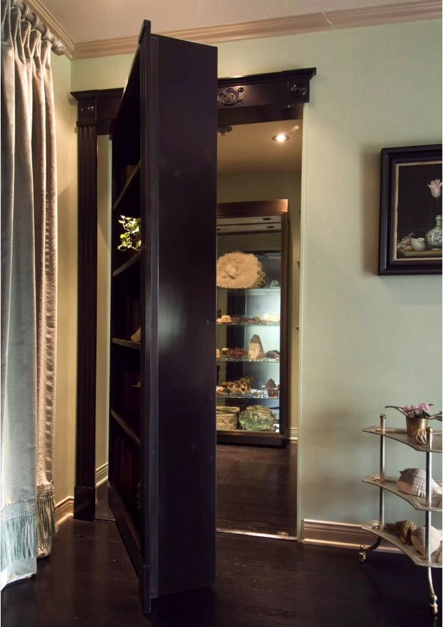 Secret Rooms with Hidden Doors Modern Design Ideas. Massive wooden cabinet is the entryway to the boudoir