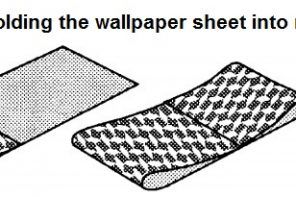 Preparing for DIY Wallpapering Advice. Folding the wallpaper sheet