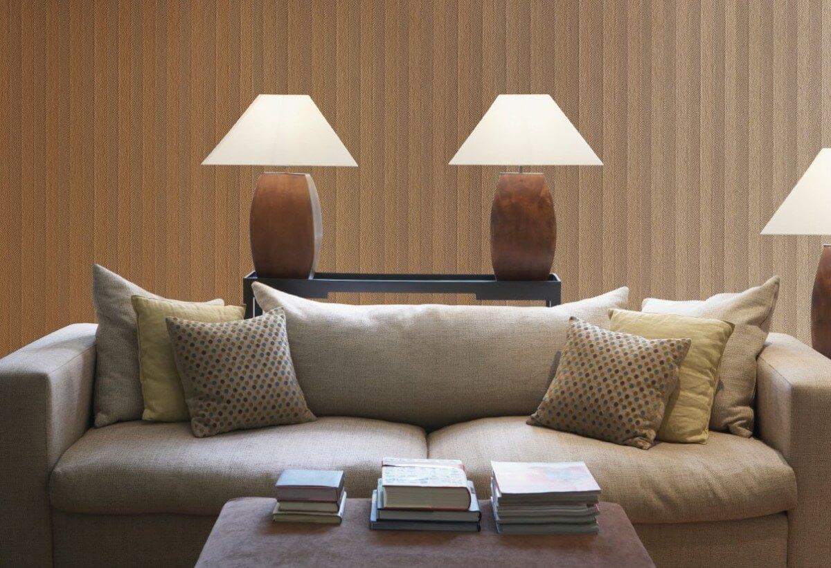 Fiberglass wallpaper within modern interior