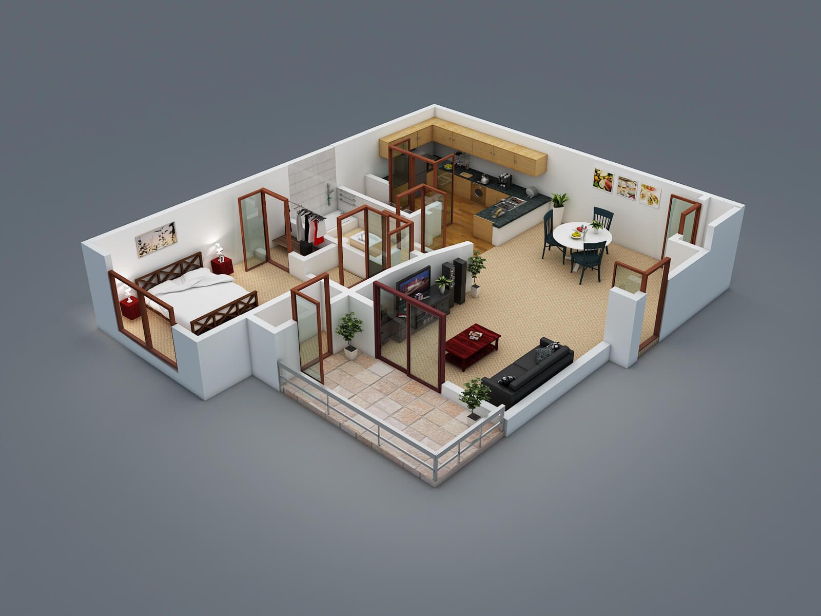 Modern Apartments and Houses 3D  Floor Plans  Different Models 