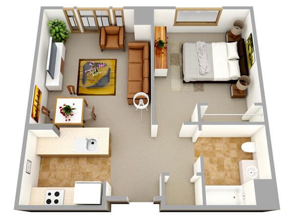 Modern Apartments And Houses 3d Floor Plans Different Models