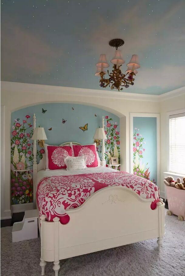 Ceiling Paint Interior Finishing Design Ideas as Nice Budget Option. Bluemarin soothing effect for the child's room