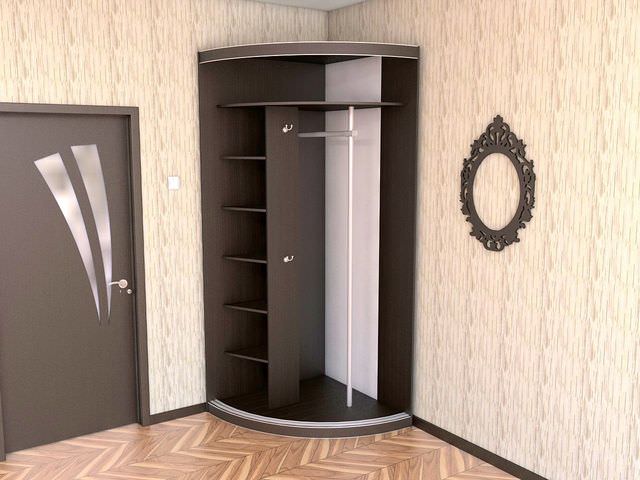 Small corner cabinet in black