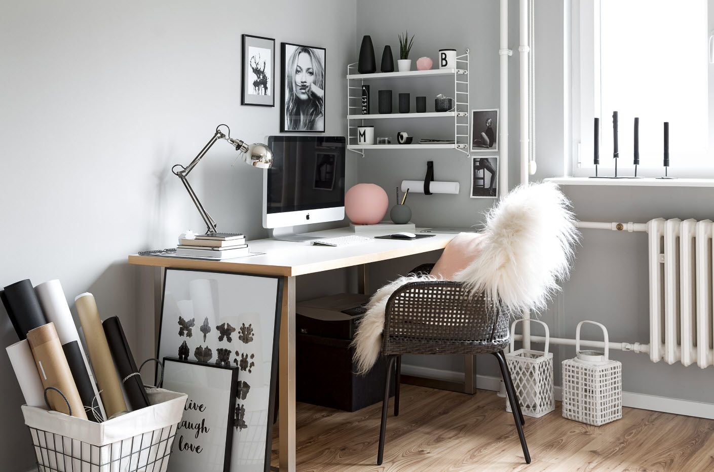 Fluffy coat to the more prolific work at the home modern office