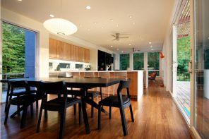 Dark chairs in the modern interior