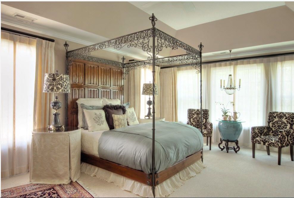 Wrought Iron Bed As A Stylish And Functional Interior Element Small Design Ideas