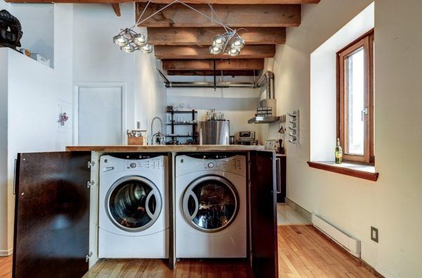 Laundry & Kitchen Functional Space Combination - Small Design Ideas
