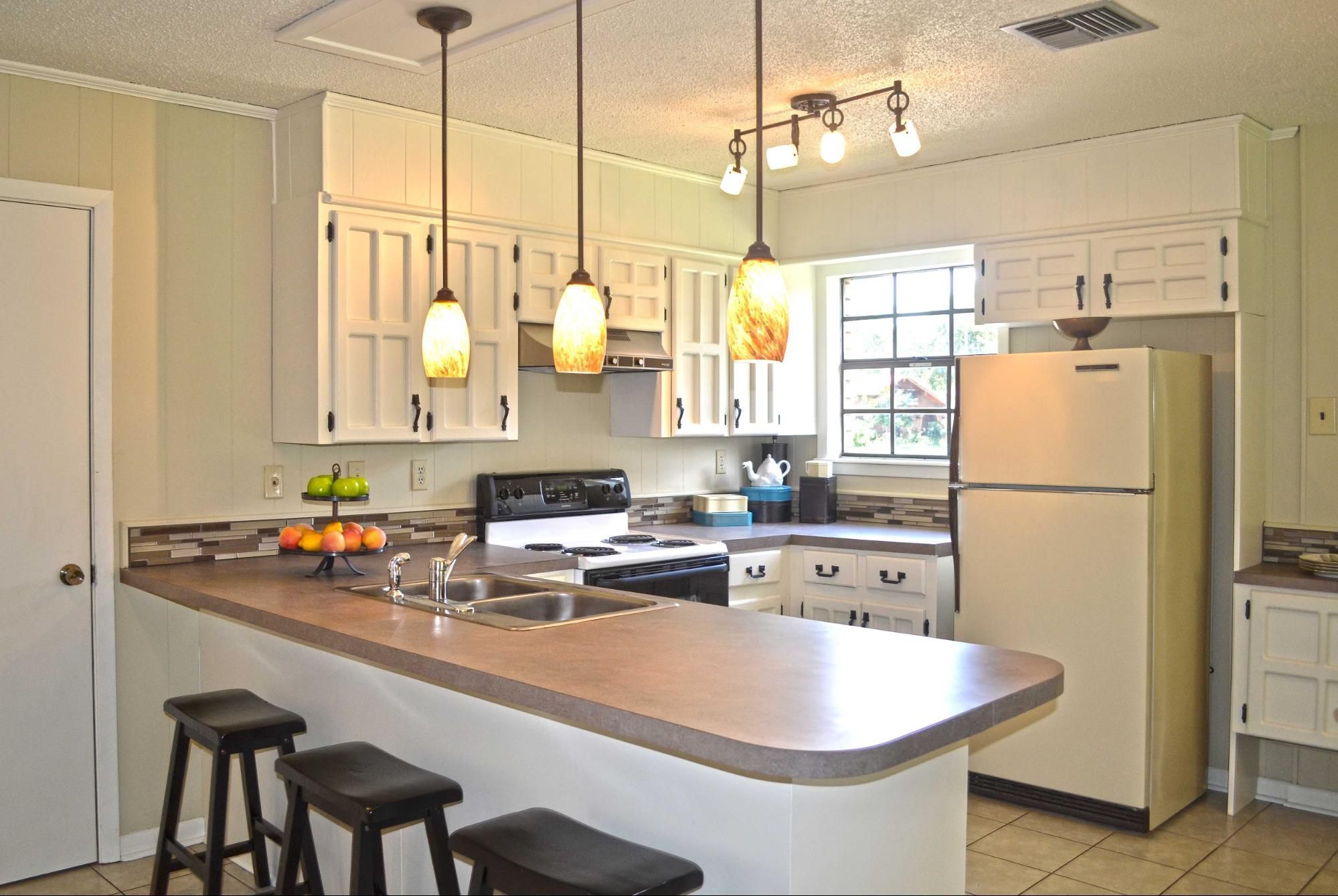 Kitchen In Living Room With Bar Counter Original Interior Ideas