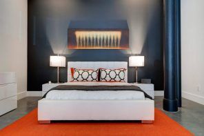 15 Most Topical Modern Queen Bedroom Furniture Set Ideas. Dark colored accent wall at the headboard