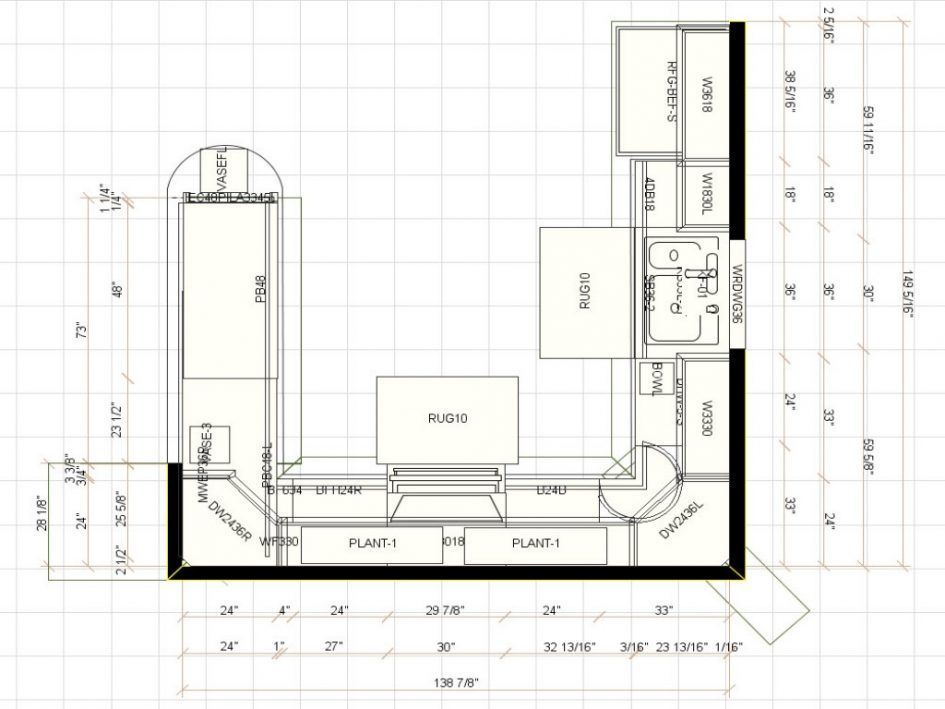 Detailed All Type Kitchen Floor Plans Review Small 