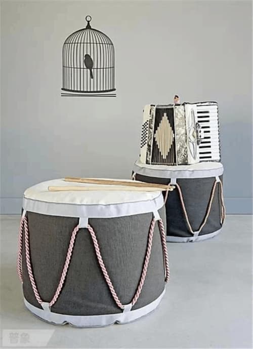 Drum stools for creative developing of the child