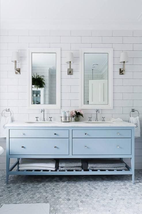 Elegant bathroom decoration with large vanity