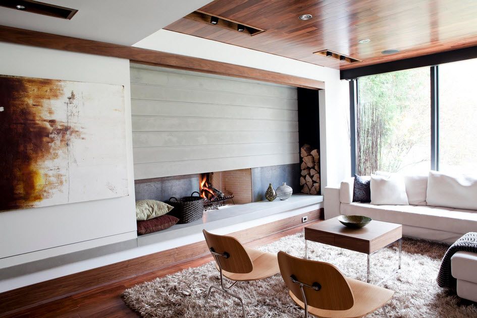 Modern interior decoration with minimalistic setting