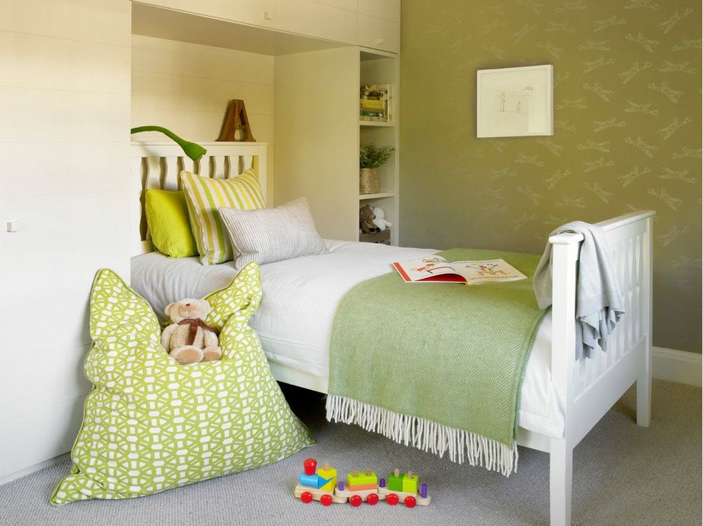 Light green lime shades are the trend to revive the children's room