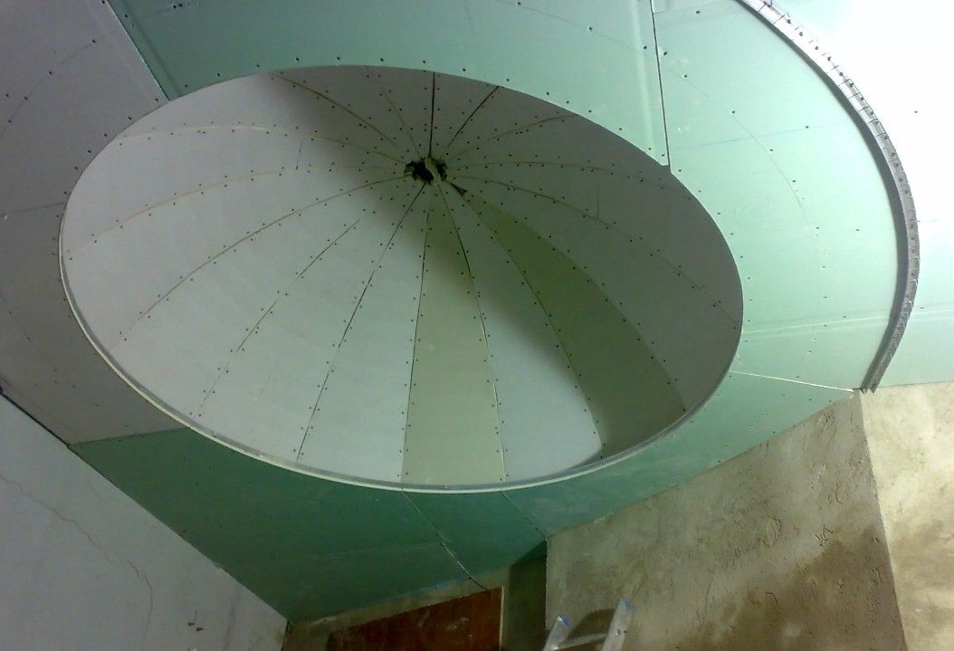 The dome made of gypsum board