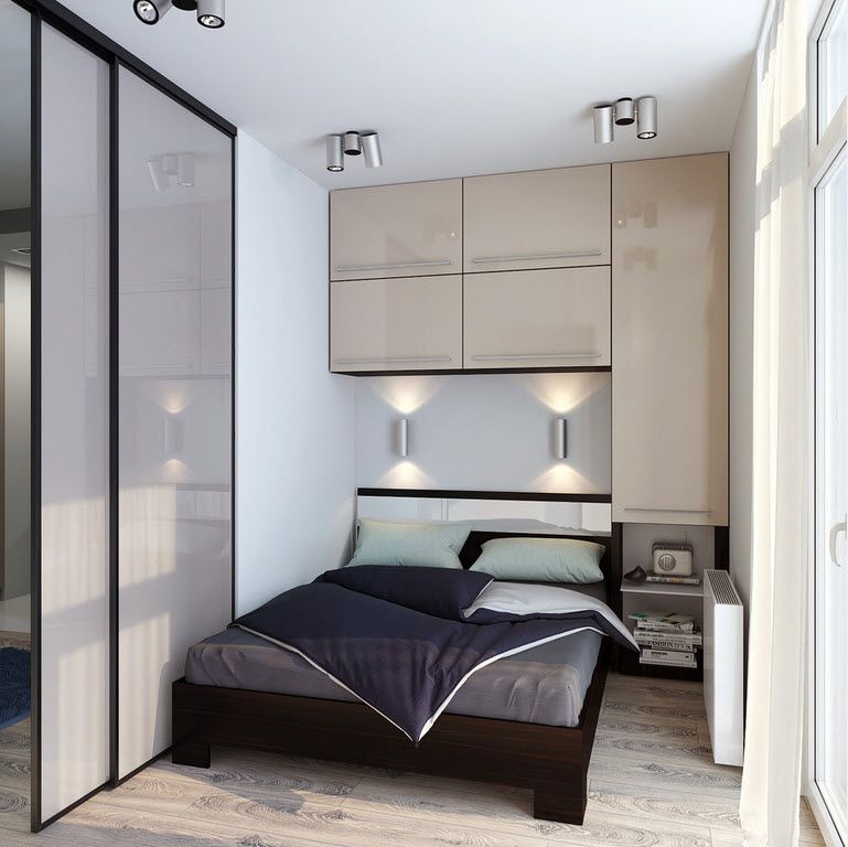 Nice small bedroom with modular cabinet