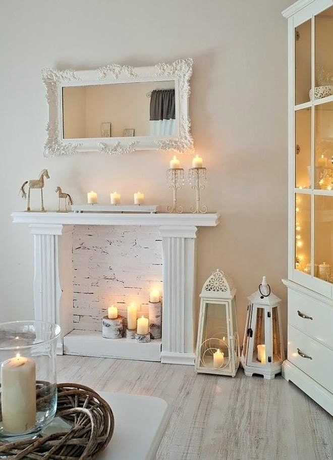 Spectacular DIY fireplace in the Scandinavian interior which can be used as photo studio