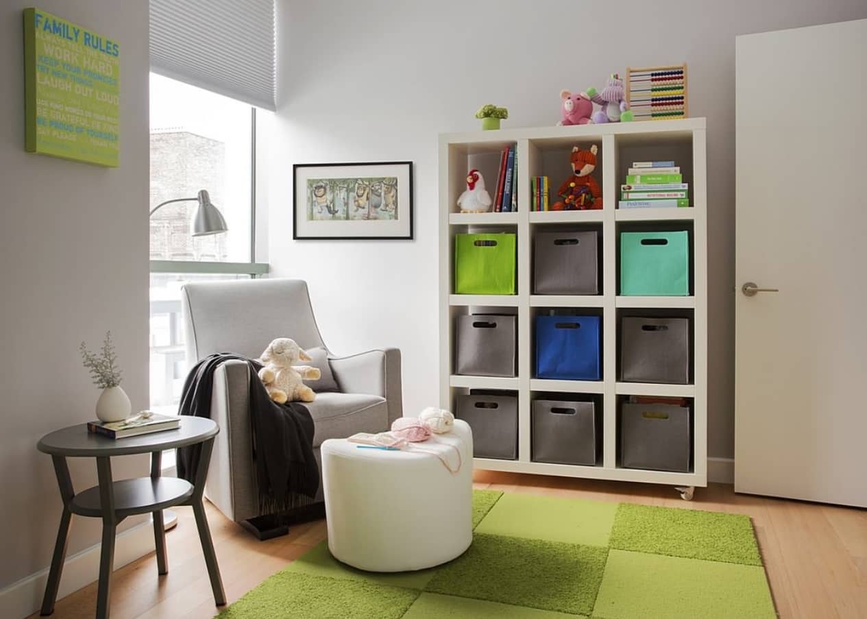 How To Make The Most Of Limited Space In Your House. Kids room with nicely organized storage systems