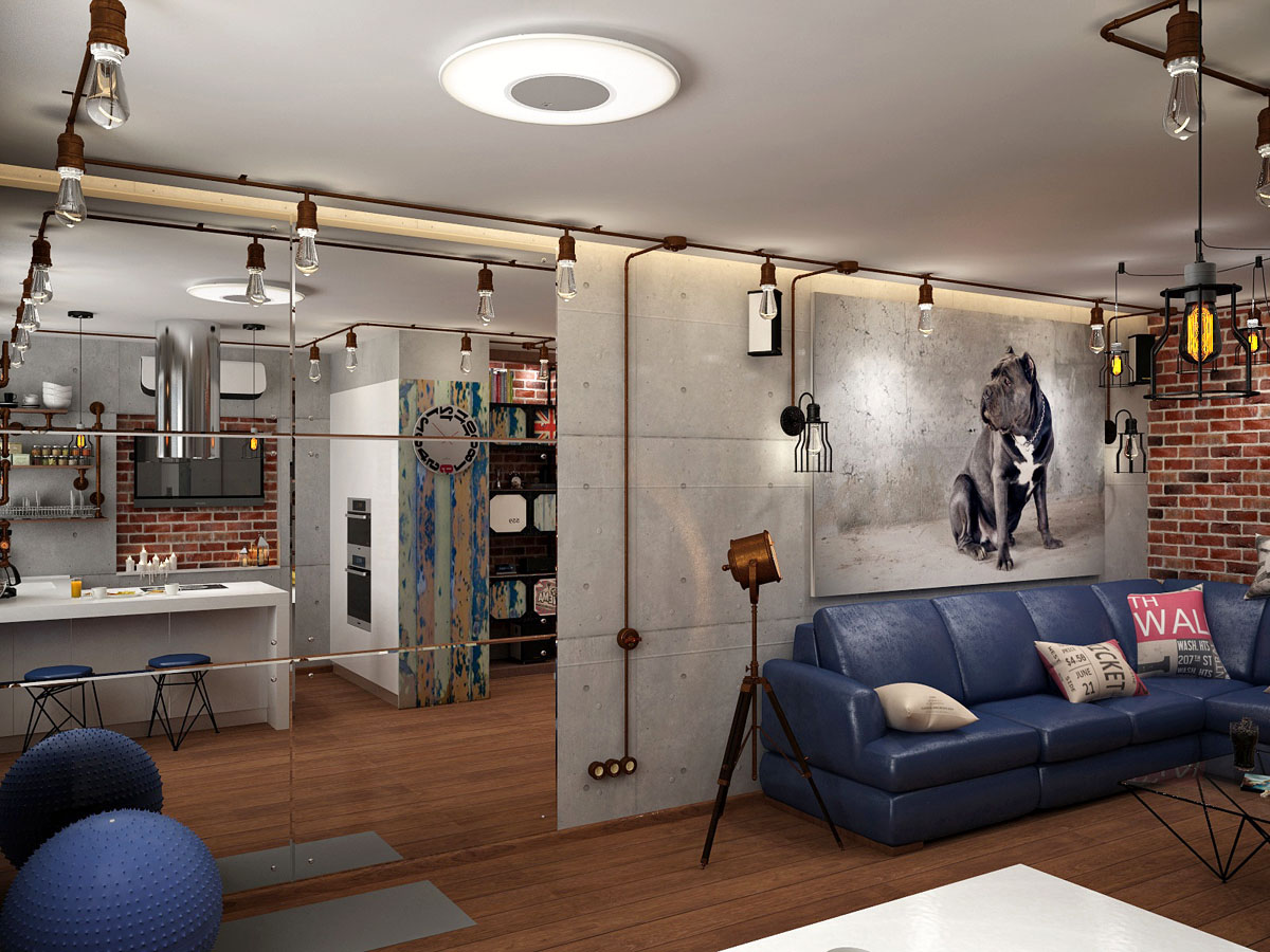 5 Tips To Become The Electrician Of Your Own Home. Unusual exposed wiring in the industrial styled apartment
