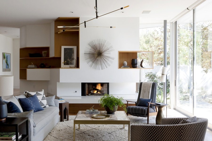 1970s Interior Design Ideas with Photo Examples. White matted functional wall